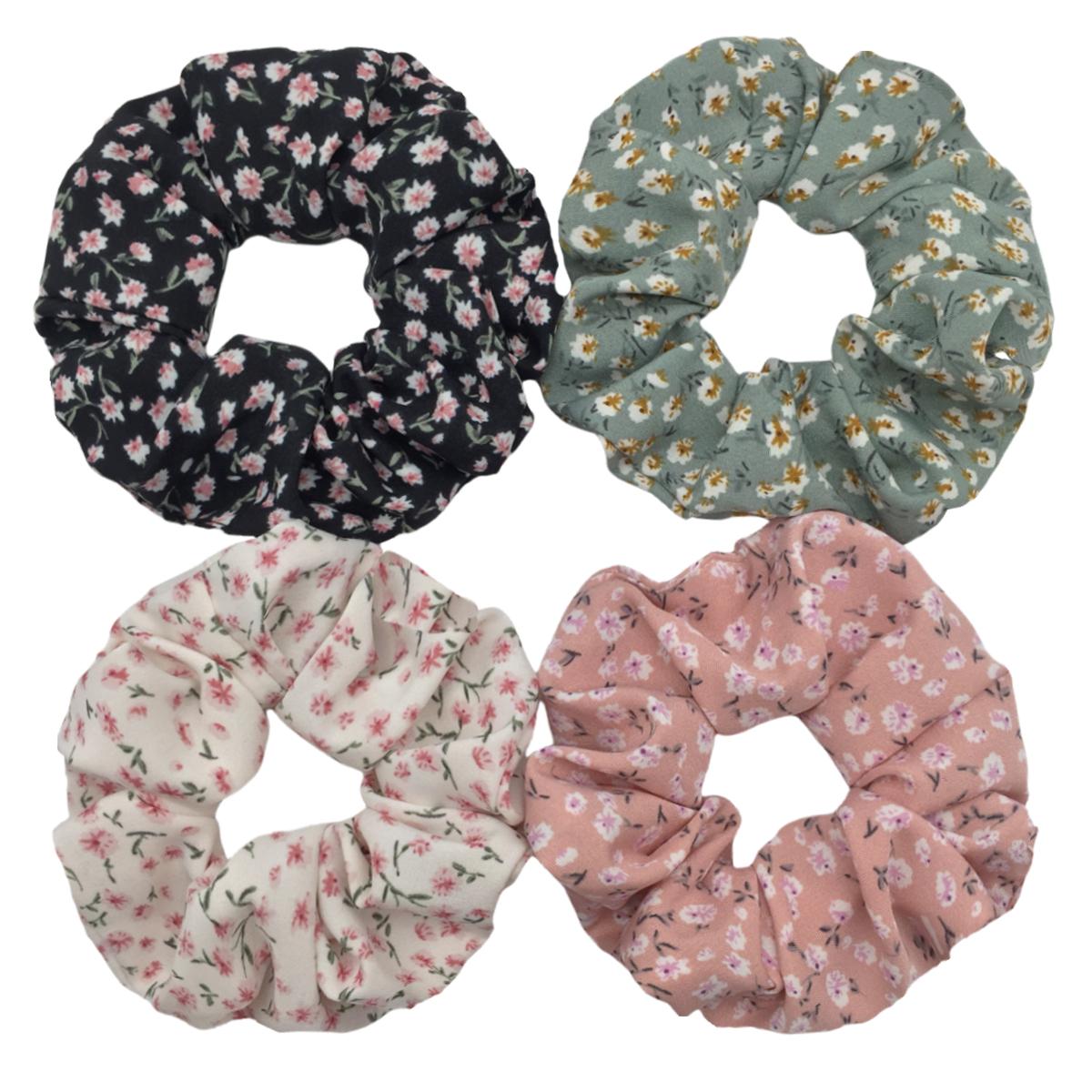 

6/5/4 шт./набор Милые резинки для волос с цветочным принтом для женщин Эластичные аксессуары для волос Эластичная резинка Веревка Головной убор