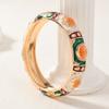 Teardrop Pattern Enamel Bangle Bracelet Metal Party Bangle Elegant Enamel Cuff Bracelet  Party Gift