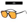 Vintage Oversized Sunglasses Fashion Men Women Square Shades Eyewear Trendy Ins Popular Brand Design UV400 Sun Glasses