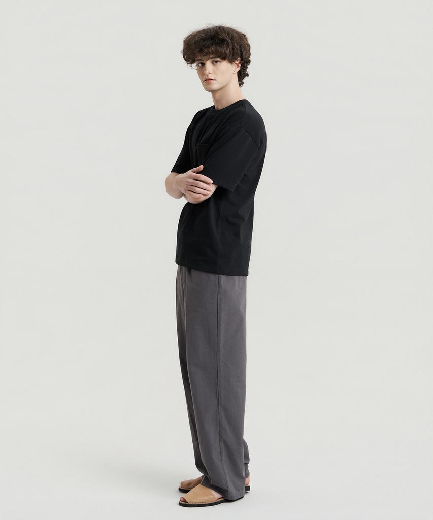 Delma Classic Pocket Signature Cotton Short Sleeve - Black
