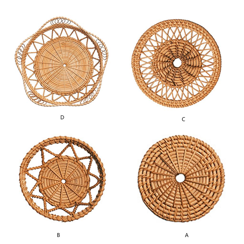 Artisanal Rattan Wall Ornament,Hand Woven Rattan Basket for Contemporary Wall Decoration
