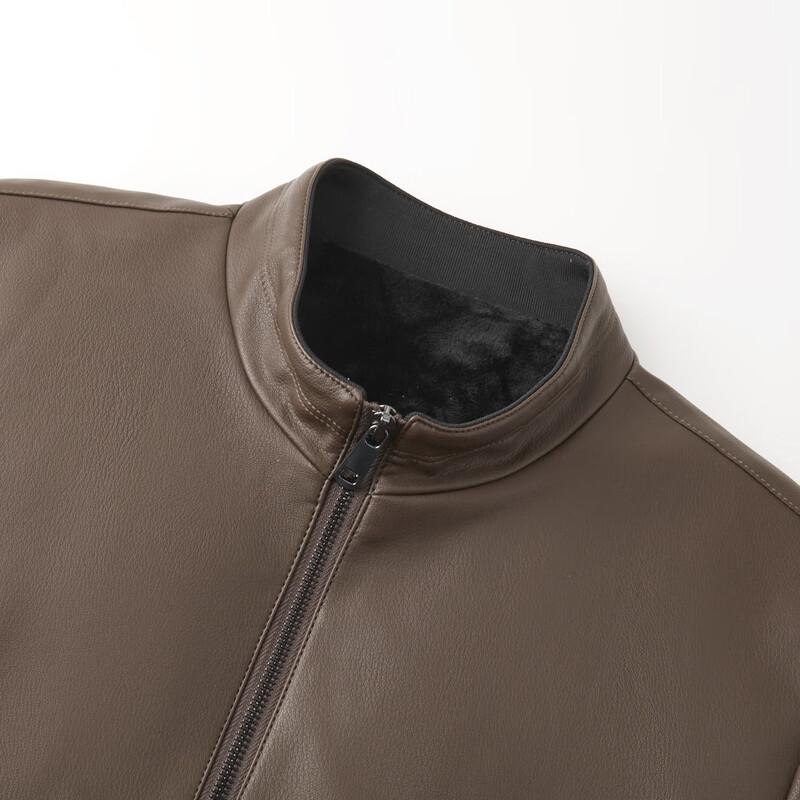 Shanshan Men's Warm PU Leather Business Casual Jacket