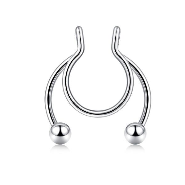 Unisex Fake Diaphragm Gifts Colorful Nose Ring Jewelry Stainless Steel Nose Ring Clip Homosexual Only 1pcs