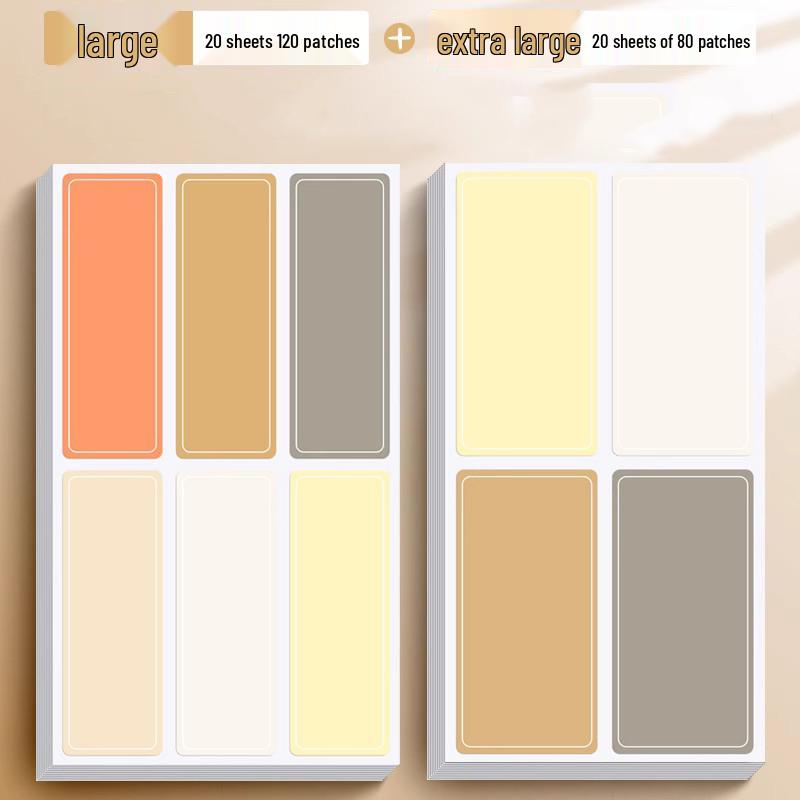 Cute Waterproof Self-Adhesive Color Label Stickers - Writable for Office and Price Marking Tasks