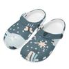 Graphic Printed EVA Clogs Adult Unisex Ventilated Lightweight Slip On Casual Shoes Soft Sole Summer Sandals Daily Leisure Wear