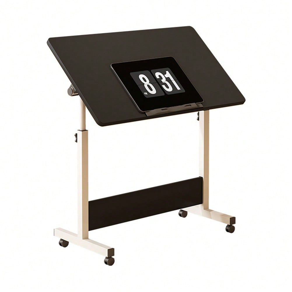 Výškově nastavitelný stojací stůl 23,6"-35", Ergonomický mobilní počítačový stůl s kolečky, Skládací stůl šetřící místo