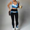 2026 Women's Tie-Dye Sports Suit: Shockproof Back Underwear & High Waist Yoga Pants Set