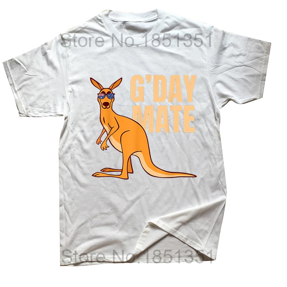 2024 Australia GDay Mate Shirt Funny Kangaroo Australian Country Flag Men T Shirts Male TShirt Hip Hop Tops Cotton Tees S