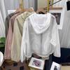 Women's Short Lightweight Loose-Fit Summer Sun Protection Jacket Design Versatile Hooded Outerwear for Small Figures