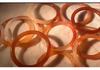 Raspberry Sparkling Water Chalcedony Dangle Bracelet: New Chinese Style Hanfu Accessory with 8mm Round Bar.