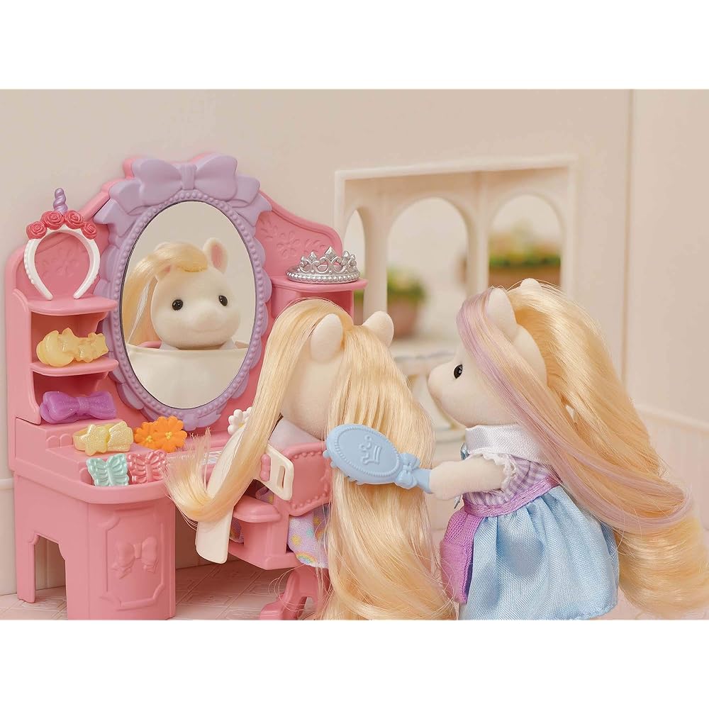 Sylvanian Families Beauty Hair Salon Playset with Styling Accessories for Dolls Ages 3+