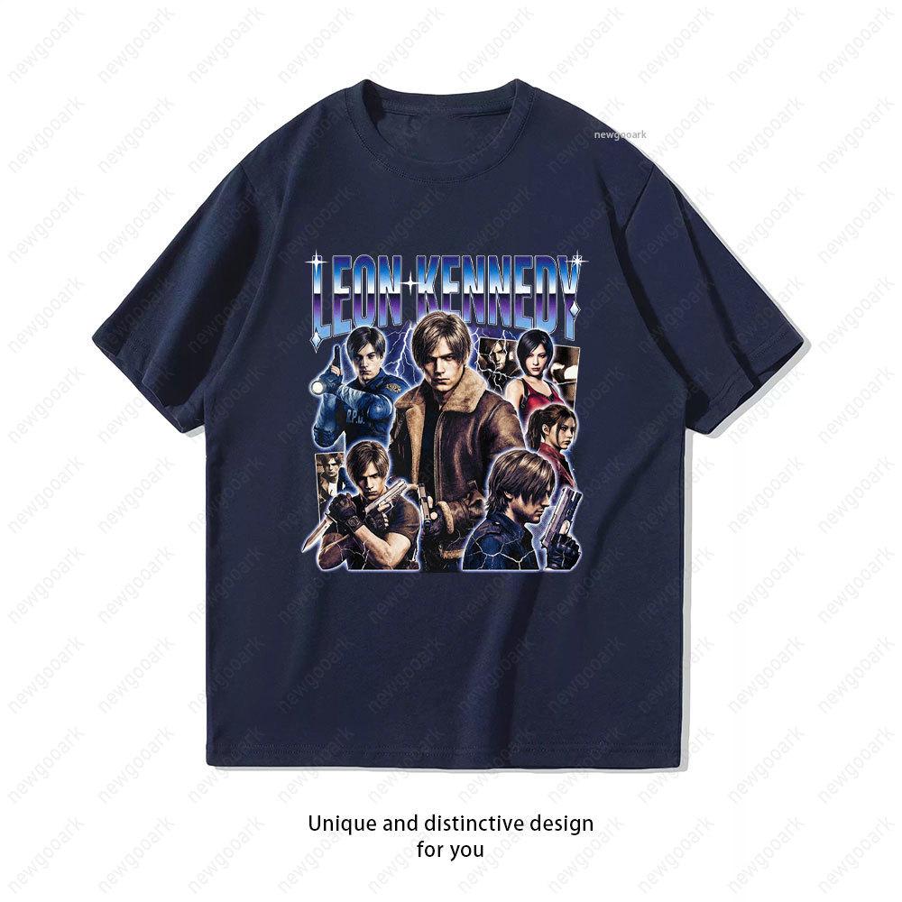 Leon Kennedy Horror Game TShirt Women Unisex Casual Cotton Printed T Shirts Creative Streetwear Camisetas Tops Tee Girlfriend Gift