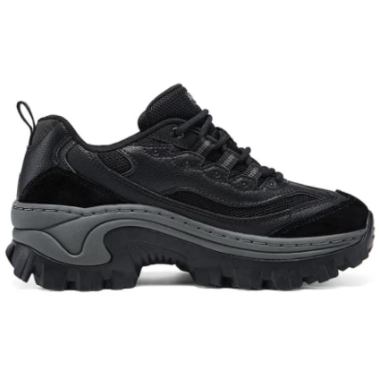 Skechers Honey Cake Shoes Comfortable Lightweight Casual Versatile Wear Resistant Increased Height Low Top Dad Shoes Women Sneaker Black 177233-BBK