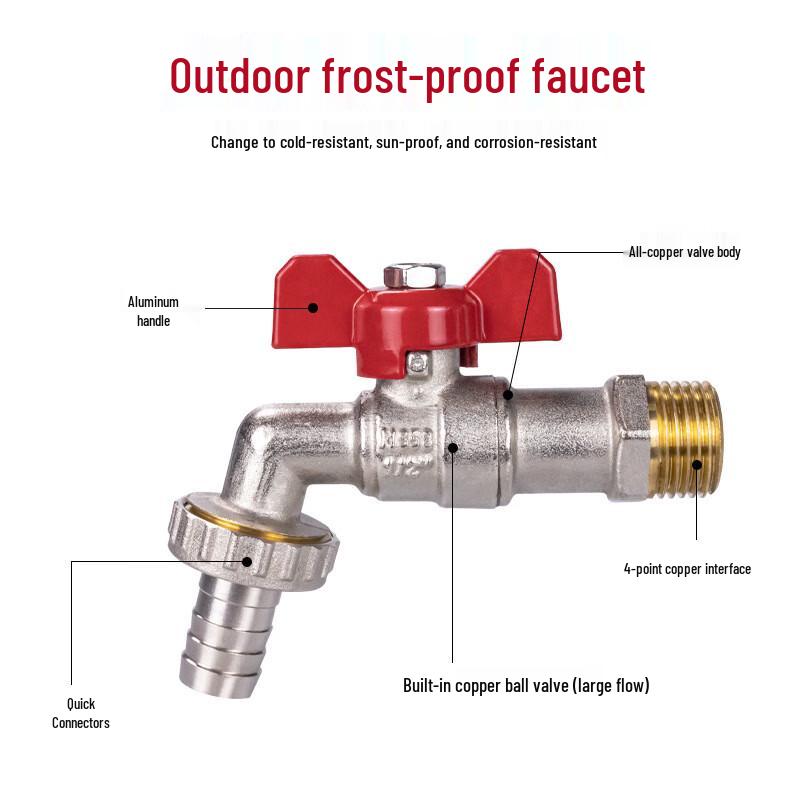 Boguangzhi DN15 Brass Single Cold Outdoor Utility Faucet