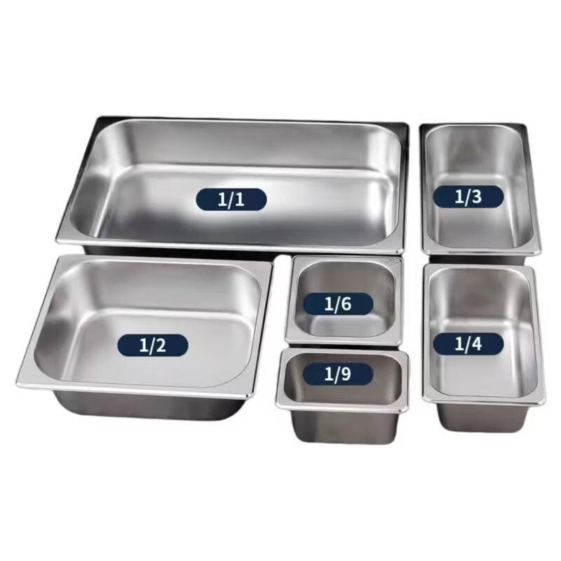 LETGANT 304 Stainless Steel 1/2 GN Rectangular Food Pan