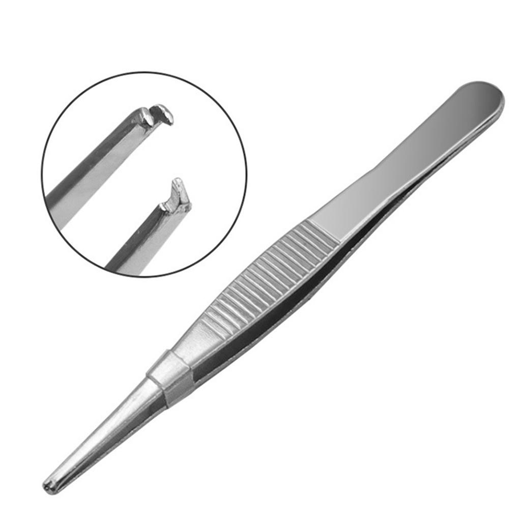 Tissue Thumb Forceps Tweezer Straight Stainless Steel Tweezer Lightweight Tweezer Easy Operation for Industrial Home
