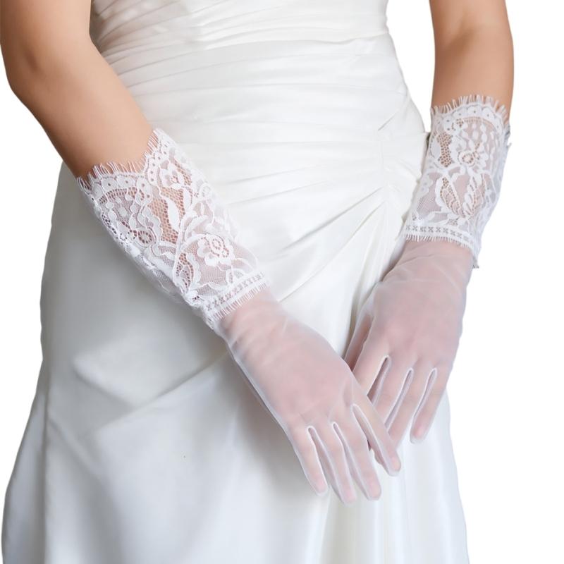 

Wedding White Gloves Wedding Concert Operas Party Costume White Gloves for Bride and Bridesmaids Lady Gloves 1 білий