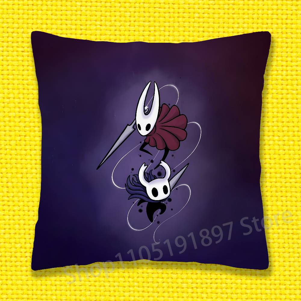 H-Hollow K-Knight Silksong Kissenbezug Für 30x30cm 40x40cm 45x45cm 50x50cm 55x55cm Quadratischer Sofakissenbezug Hülle