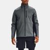 Under Armour ColdGear Infrared Logo Print Stand Collar Jacket Men Gray 1321438-012