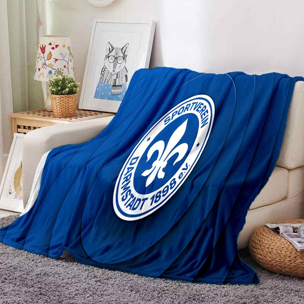 Sport Darmstadt Flannel Blanket, Soft Polyester, Modern Design, All-Season for Camping, Travel, Gifts for Holidays or Birthdays