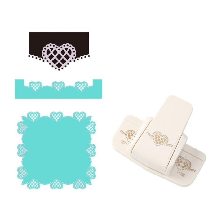 Home Office Schule Hohl Ausgestanzt Schick Rand Präge Stempel Präge Etikettierer 3D Prägemaschine für DIY Projekte