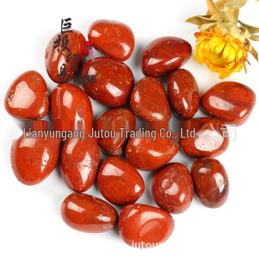 Natural Warring States Red Agate Tumbled Stone Ornament - Large Particle Rough Stone for Archaeology and Collection.