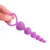 Heart Beads Soft Anal Plug Anus Toys Big Balls Silicone G-Spot Stimulating For Couples Butt Plugs Adult Sexy Anal Masturbator