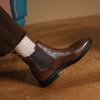 Fashion New Autumn Winter Genuine Leather Women Shoes Fashion Round Toe Boots for Women Brogue Designs Low Heels Women Knight Boots