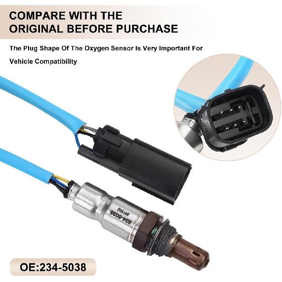 Oxygen O2 Sensor Upstream for Ford for F150, for Ford for Mustang 11-14 | for Ford Explorer 11-15 Escape 10-13 Edge 11-14 Fusion 10-12, for Lincoln