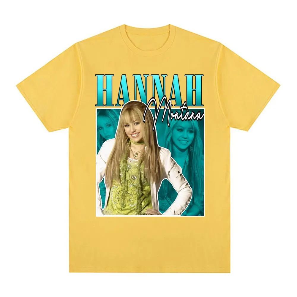 Hannah Montana 90s Vintage Graphics Tee Shirt Men Women Clothing Harajuku High Street T-shirt Fashion Casual Cotton T Shirt