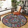 1pc Mandala, Paisley Pattern Office Round Rugs, Under Chair Round Rugs for Living Room, Bedroom, Bathroom Decoration Carpet 091839