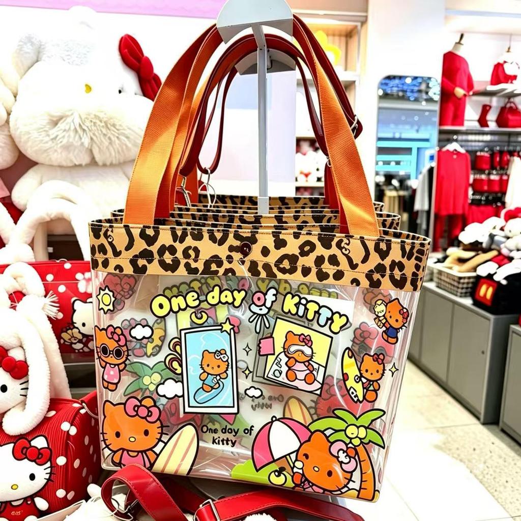 High-Value Cartoon Bear Souvenir Handbag - Waterproof, Cute, and Spacious Shopping Bag