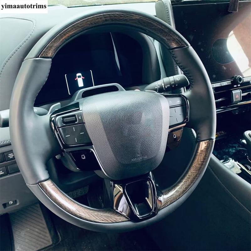 Steering Wheel Frame Decoration Cover Trim For Toyota C-HR CHR 2024 2025 ABS Black / Matte / Carbon Fiber Accessories Interior