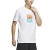 Adidas T Shirts Men's White Crew Neck Moderate Straight Fit IS0271