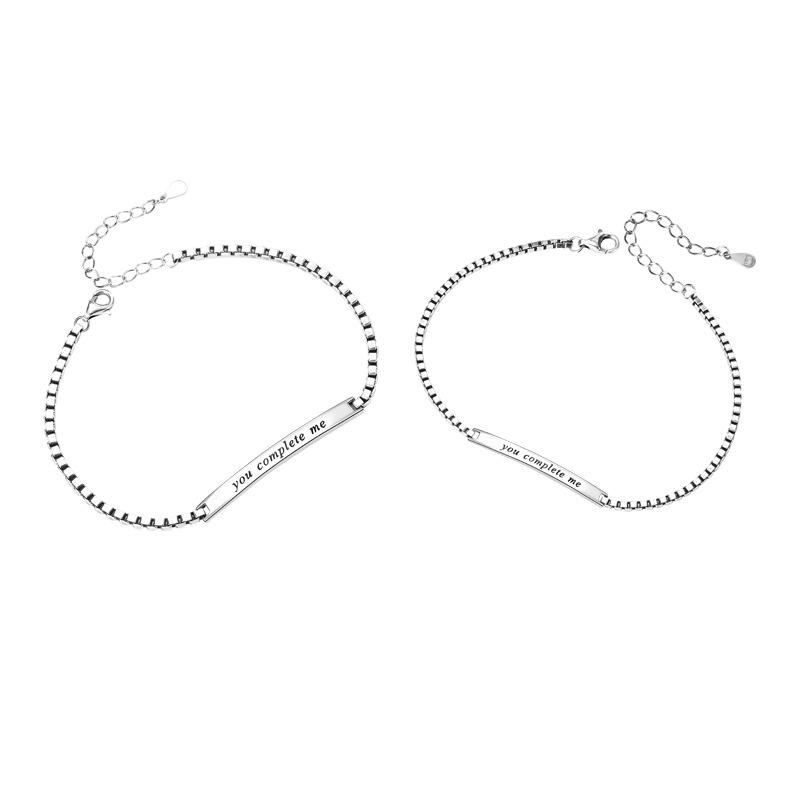 New You Let Me Complete Couple Bracelet Ins Trend Men's and Women's Long-distance Love Memorial Gift Bracelet