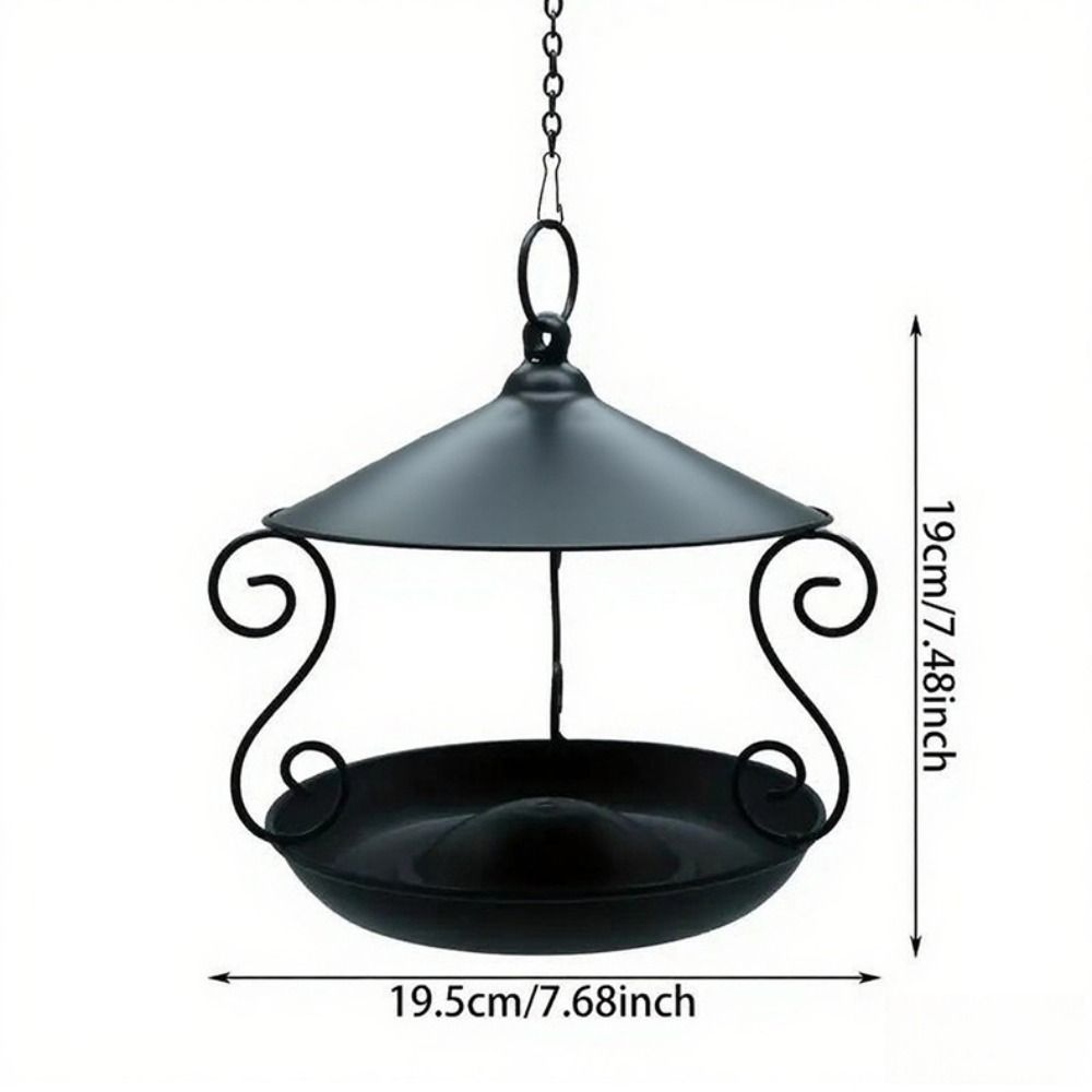 Pet Feeding Supplies Iron Bird Feeder Rainproof Hanging Bird Food Dispenser Windproof Multi-purpose Bird Water Bowl Courtyard
