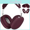 Wine Red Airpods Max Silicone Protective Case For Apple Overear Headphones