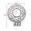 2226 Golf Cap Clip Golf Mark 25mm Round Coin Silver Ball Mark with Magnet Double Hole