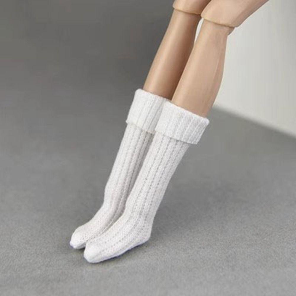 Handmade Knitted Stockings New Fashion Long Doll Socks Accessories 1/6 Bjd Doll