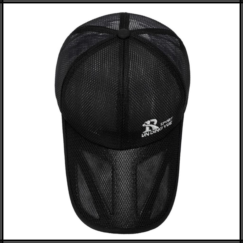 English Long CA583 [White Fang] Cap, Mesh, Letters, Brim, Hat, Sports, Outdoor, Running, Men's, Women's, (Gray)