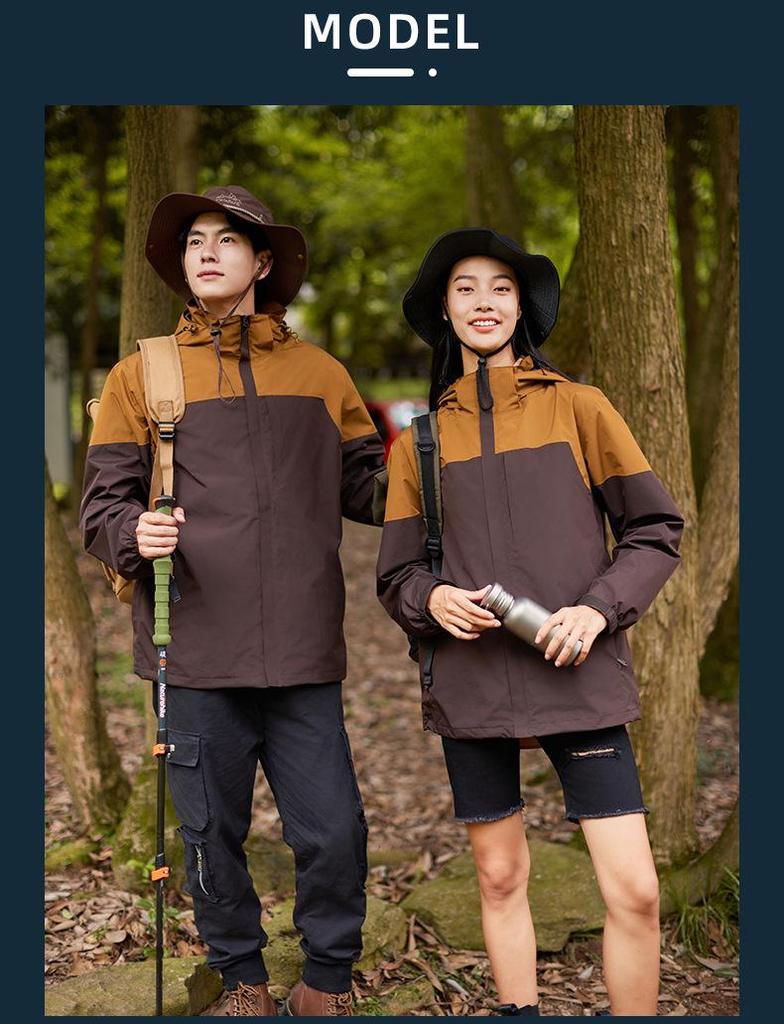 All-Weather 3-in-1 Detachable Mountain Jacket: Waterproof, Windproof, and Warm for Outdoor Climbing - Men's and Women's Styles