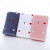 100% Cotton 3 Colors Face Towel Peach Heart Love Letters Embroidery Bathroom Hair Towel Modern for Adults Kids Toalla De Cara