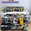 3pcs Duvet Cover Set (1*Duvet Cover + 2*Pillowcase, Without Core),Superheroes Print Bedding Set, Bedroom Decor, All‑Season, Birthday Gift