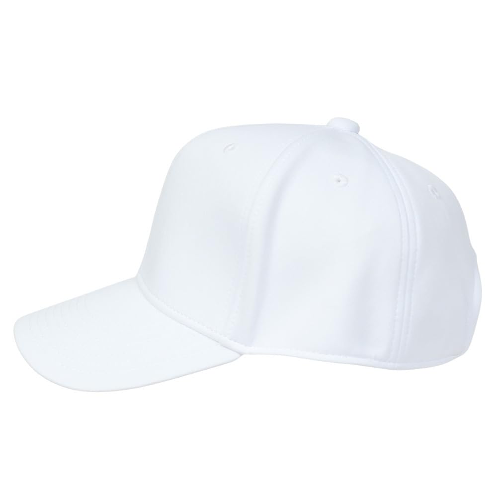 MIZUNO Baseball Size M Cap, Six-Panel All-Knit, White,