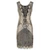 Popular European and American high-end performance dress, retro sequined evening dress for women