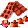 3D Silicone Mold 8 Holes Pudding Cupcake Art Cake Mould Baking Pastry Mousse Chocolate Mold Cake Tools
