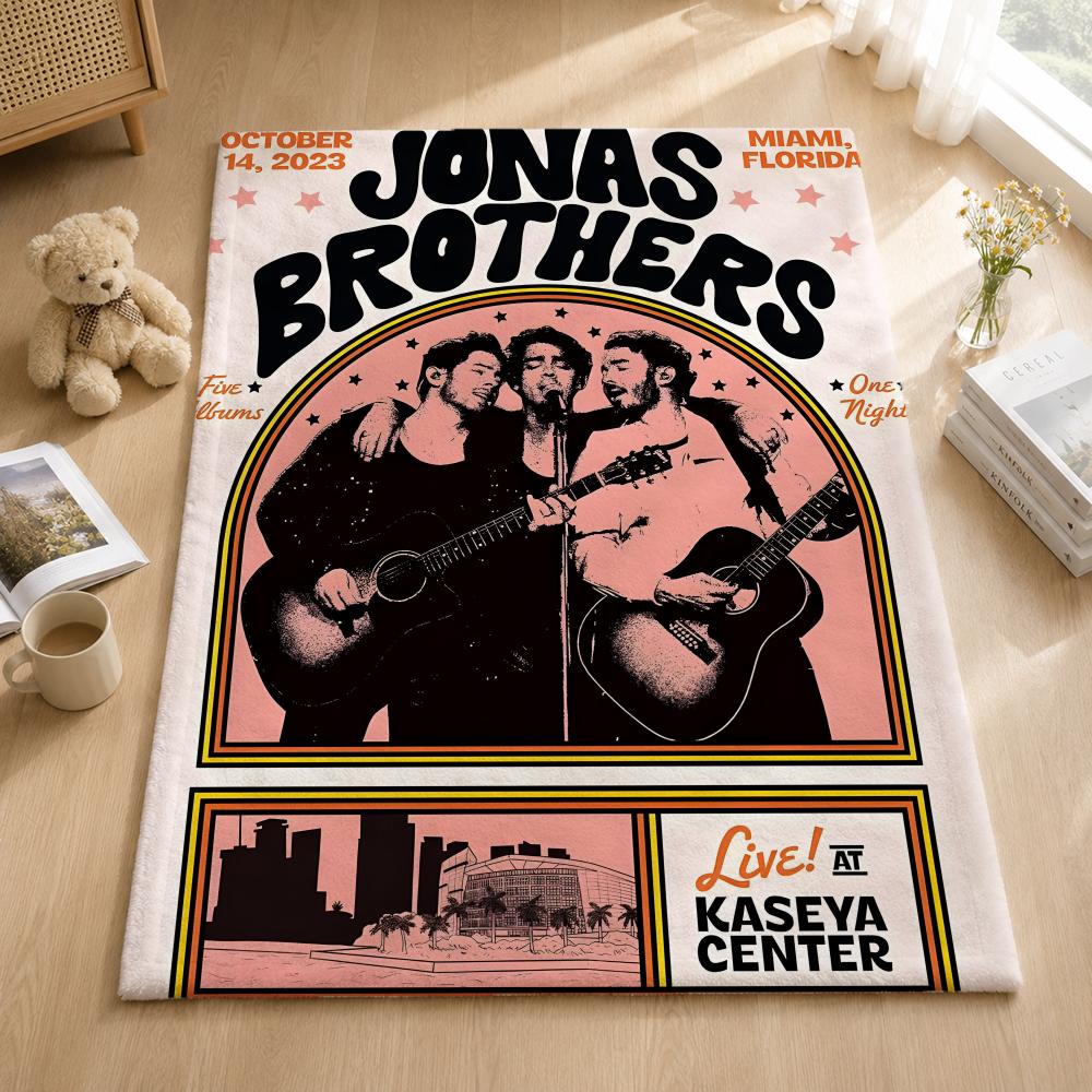 Music J-JonasBrothers Throw Blankets Soft Warm Flannel Blanket Bedding for Bed Living room Home Sofa