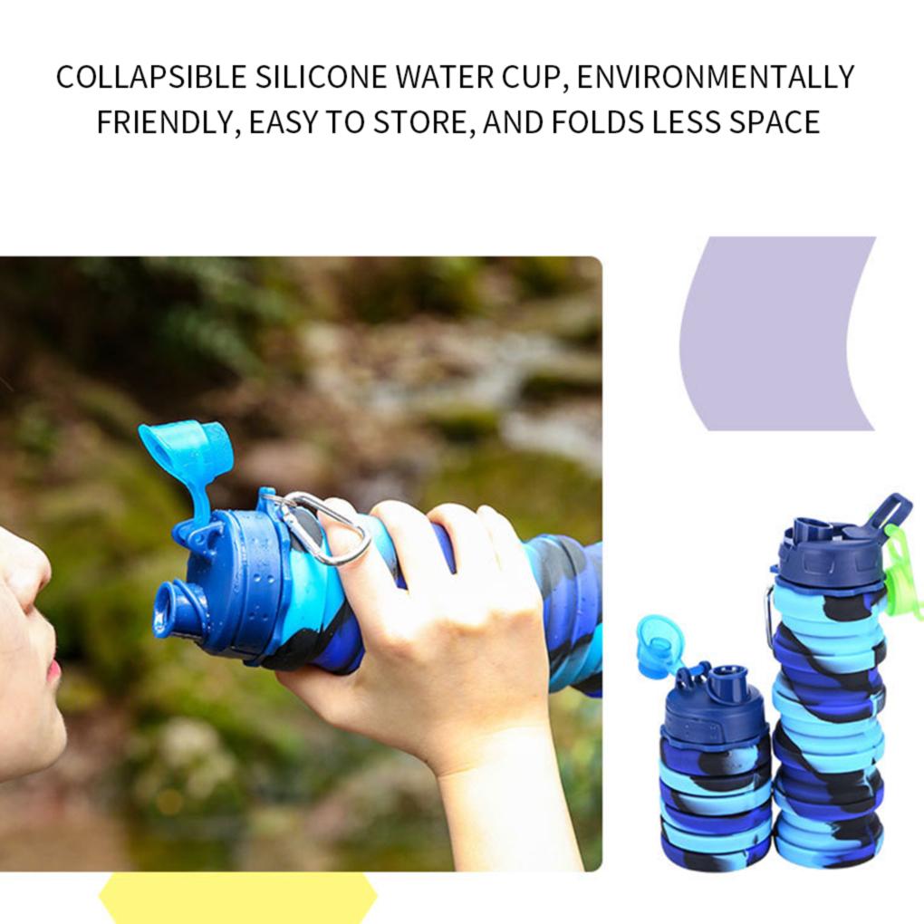 Silicone Retractable Folding Collapsible Water Coffee Bottle Cup Outdoor