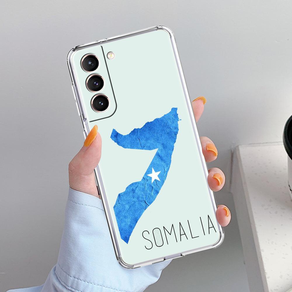 Phone Case For Samsung Galaxy S26 S25 S24 S23 S22 Ultra S20 S21 FE 5G Plus Soft Clear Cover Somali Somalia National Flag