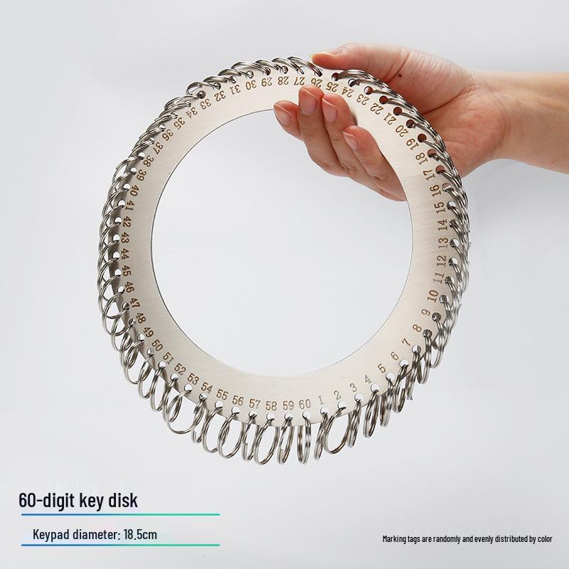 Stainless Steel Round Key Disk with Tag Ring for Key Management and Storage